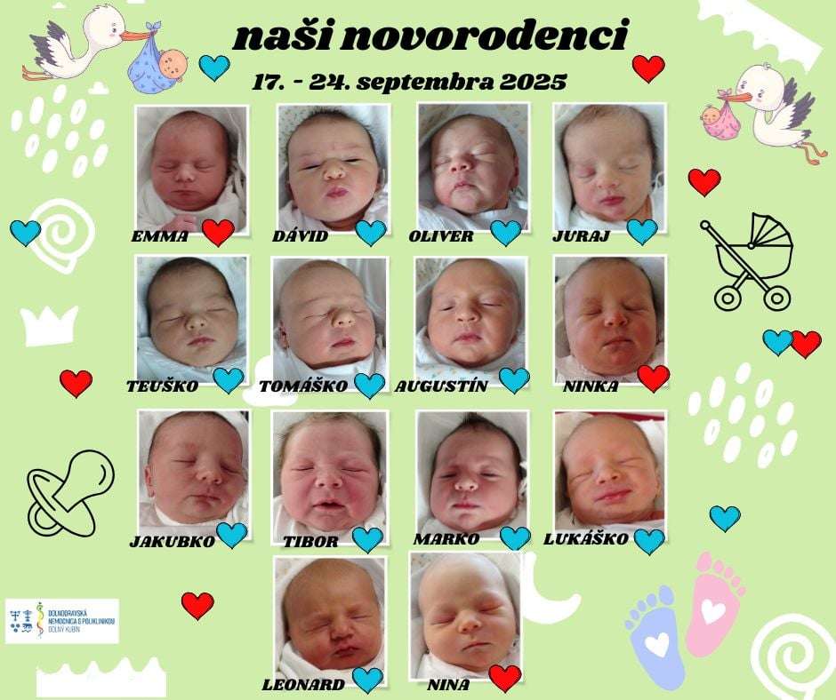 3 novorodenci donsp od 17.9 do 24.9