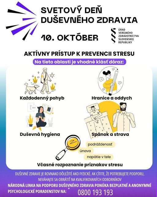 Svetový deň duševného zdravia – 10. október