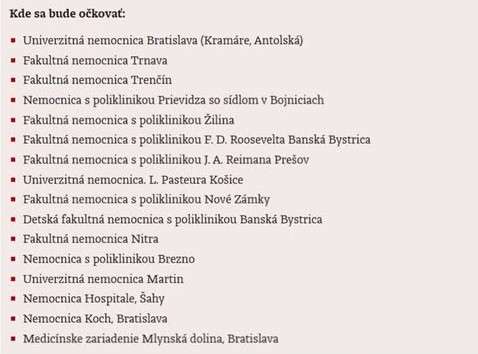 donsp ockovanie zoznam