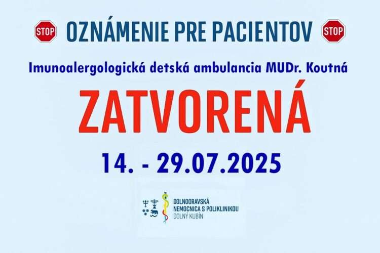 donsp oznam zatvorene imunologia