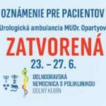 donsp oznam zatvorene urologia