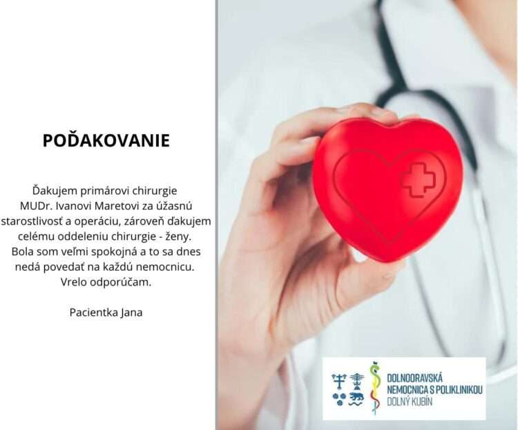 donsp podakovanie chirurgia