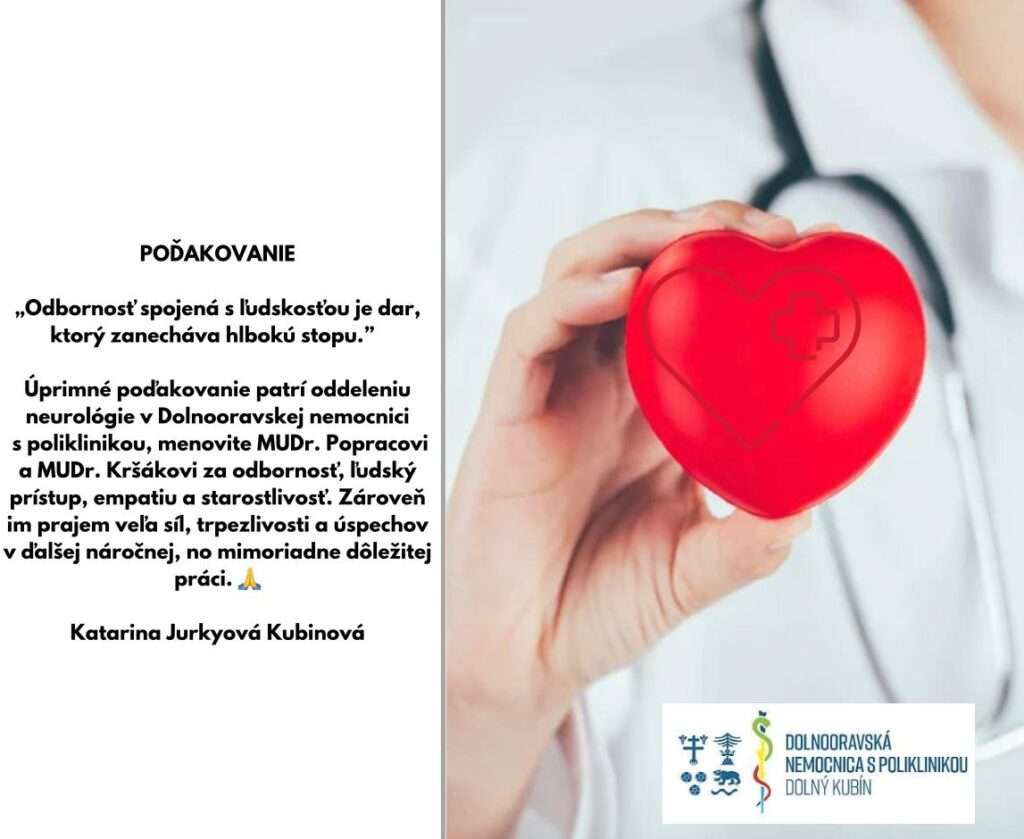 donsp podakovanie neurologia
