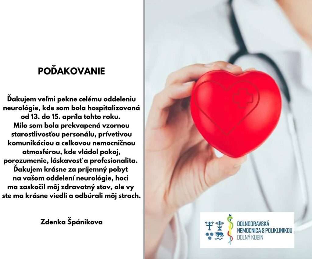 donsp podakovanie neurologia spanikova