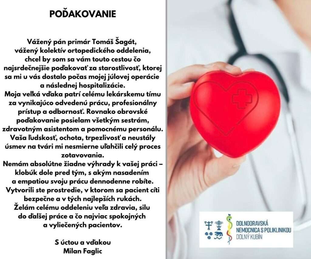 donsp podakovanie ortopedia faglic