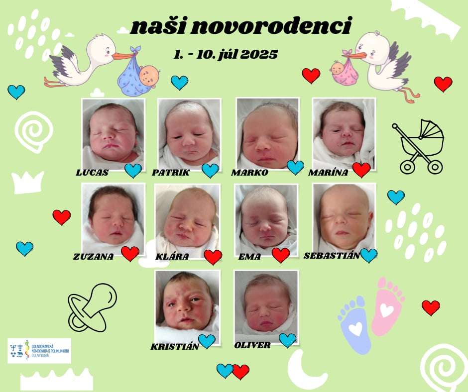 novorodenci od 1. do 10.7