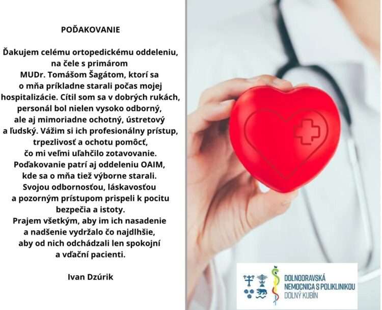 Ďakujeme za poďakovanie