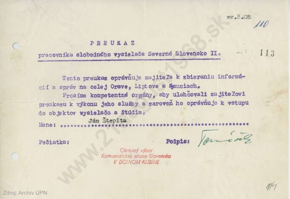 preukaz stepita rozhlas
