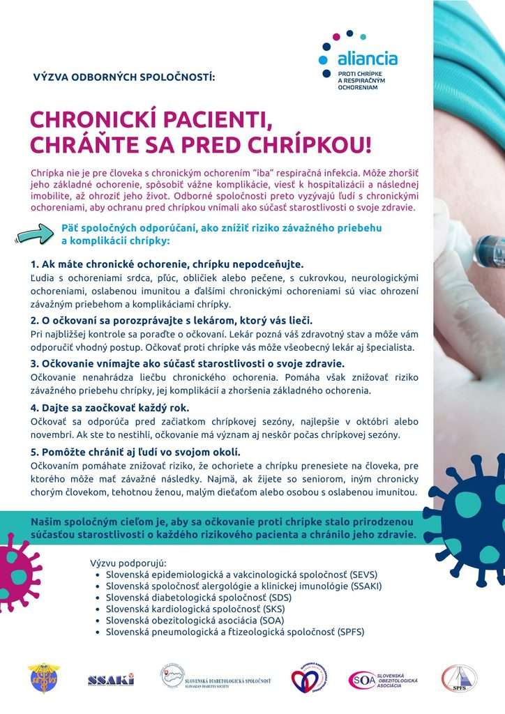 výzva odborných spol o očkovaní proti chrípke chronici sept2026